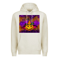 Oatmeal Heather halloween jack o'lantern tumbler Premium Hoodie - Jasminsmagicworld