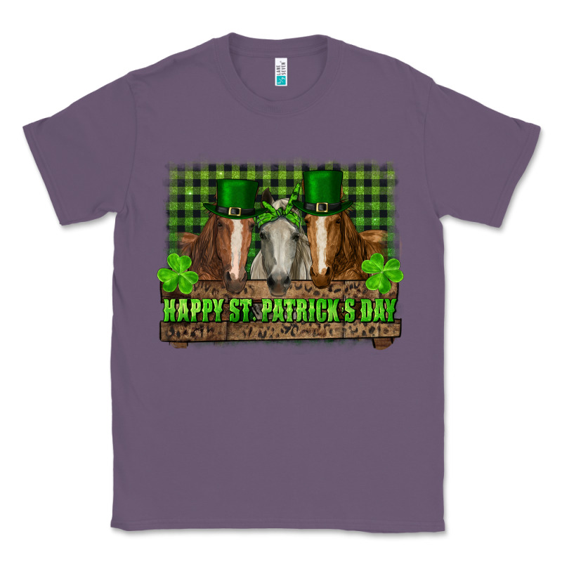 Happy St. Patrick's Day Horses With Leprechaun Hat And Bandana Classic Tee by RanaPortraitStore | Teevron