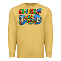 Antique Gold ausome autism dad Premium Sweatshirt - AdoDesignShop