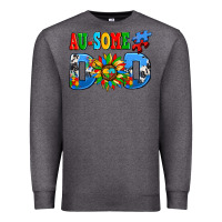 Charcoal Heather ausome autism dad Premium Sweatshirt - AdoDesignShop