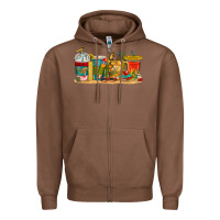 Chestnut teacher fuel coffee cups Zipper Hoodie - texasbilliewilder