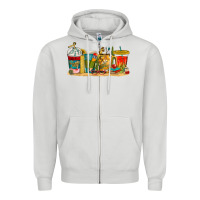 Dove Grey teacher fuel coffee cups Zipper Hoodie - texasbilliewilder