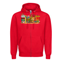 Red teacher fuel coffee cups Zipper Hoodie - texasbilliewilder