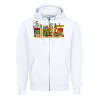 White teacher fuel coffee cups Zipper Hoodie - texasbilliewilder