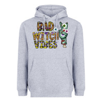 Heather Grey bad witch vibes Heavyweight Hoodie - CowhideDigitalArt