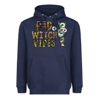 Navy bad witch vibes Heavyweight Hoodie - CowhideDigitalArt