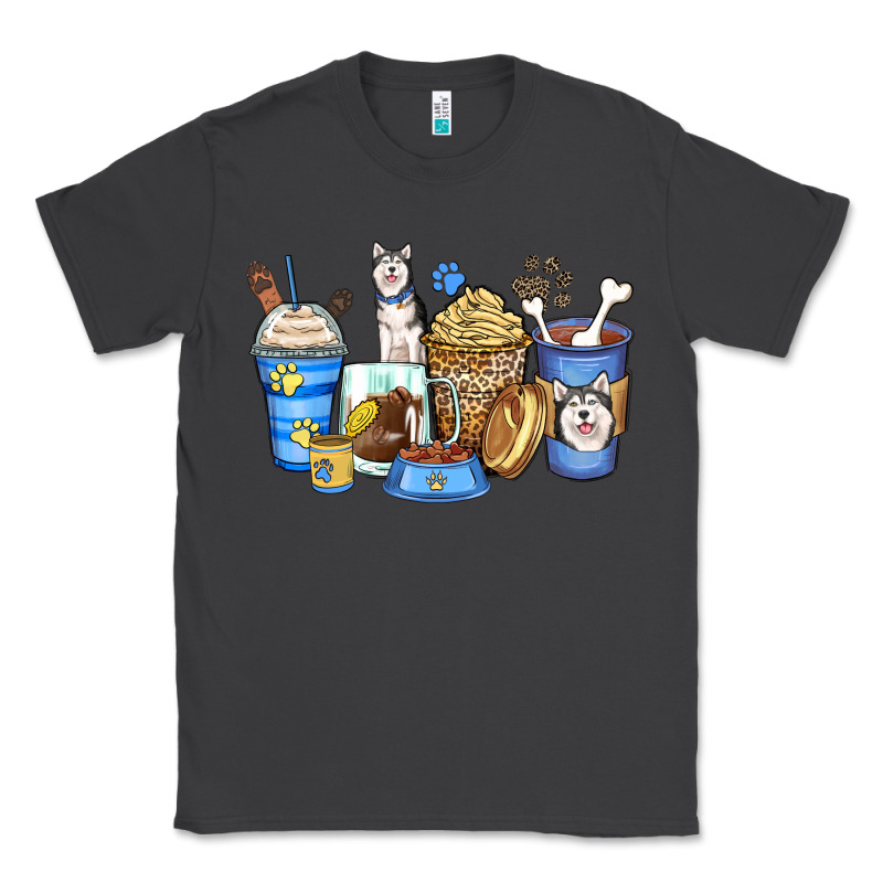 Siberian Husky Coffee Cups Classic Tee by Zillion Design Studio | Teevron