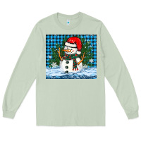 Matcha snowy christmas snowman Long Sleeve Tee - BarkalooDesign