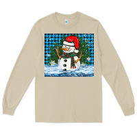 Mushroom snowy christmas snowman Long Sleeve Tee - BarkalooDesign