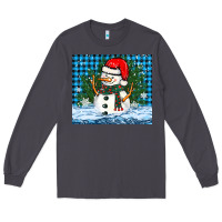 Smoke snowy christmas snowman Long Sleeve Tee - BarkalooDesign