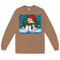 Toasted Coconut snowy christmas snowman Long Sleeve Tee - BarkalooDesign