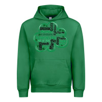 Emerald st patricks day shamrock typography Urban Hoodie - MaliasSmallBusiness