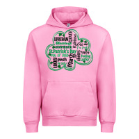 Fuchsia Pink st patricks day shamrock typography Urban Hoodie - MaliasSmallBusiness