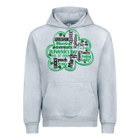 Heather Grey st patricks day shamrock typography Urban Hoodie - MaliasSmallBusiness