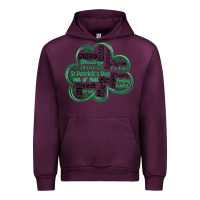 Mauve Wine st patricks day shamrock typography Urban Hoodie - MaliasSmallBusiness