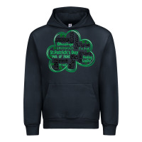 Navy st patricks day shamrock typography Urban Hoodie - MaliasSmallBusiness