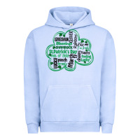 Pigment Grape Ice st patricks day shamrock typography Urban Hoodie - MaliasSmallBusiness