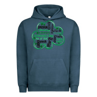 Pigment Midnight Navy st patricks day shamrock typography Urban Hoodie - MaliasSmallBusiness