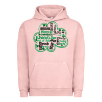 Pigment Salmon st patricks day shamrock typography Urban Hoodie - MaliasSmallBusiness