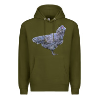 Army Green Ameraucana Chicken Premium Hoodie - LillyAllenDesigns