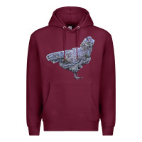 Burgundy Ameraucana Chicken Premium Hoodie - LillyAllenDesigns