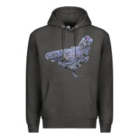Charcoal Heather Ameraucana Chicken Premium Hoodie - LillyAllenDesigns