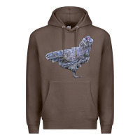 Coffee Ameraucana Chicken Premium Hoodie - LillyAllenDesigns