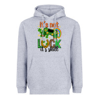 Heather Grey its not luck its skill st. patricks day Heavyweight Hoodie - Neo Western