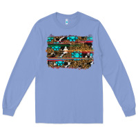 Colony Blue western background Long Sleeve Tee - RanaPortraitStore