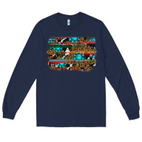 Navy western background Long Sleeve Tee - RanaPortraitStore