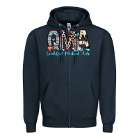 Navy qma qualified medical aide Zipper Hoodie - Zillion Design Studio