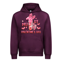 Mauve Wine my first valentines day Urban Hoodie - MaliasSmallBusiness