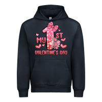 Navy my first valentines day Urban Hoodie - MaliasSmallBusiness