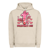 Pigment French Oak my first valentines day Urban Hoodie - MaliasSmallBusiness