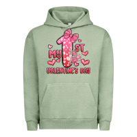 Pigment Oil Green my first valentines day Urban Hoodie - MaliasSmallBusiness