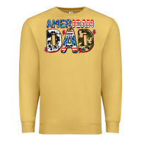 Antique Gold American dad Premium Sweatshirt - AdoDesignShop