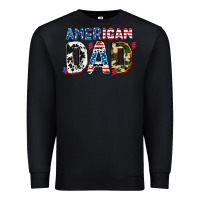 Black American dad Premium Sweatshirt - AdoDesignShop
