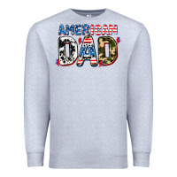 Heather Grey American dad Premium Sweatshirt - AdoDesignShop