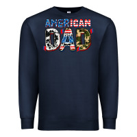 Navy American dad Premium Sweatshirt - AdoDesignShop
