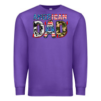 Purple American dad Premium Sweatshirt - AdoDesignShop
