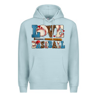 Blue Mist love baseball Premium Hoodie - AdoDesignShop