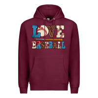 Burgundy love baseball Premium Hoodie - AdoDesignShop