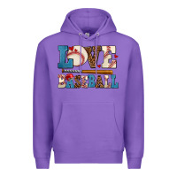 Purple love baseball Premium Hoodie - AdoDesignShop