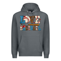 Rock love baseball Premium Hoodie - AdoDesignShop