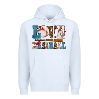 White love baseball Premium Hoodie - AdoDesignShop