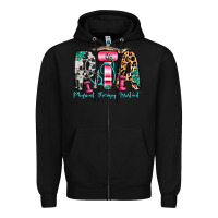 Black pta physical therapy assistant Zipper Hoodie - Zillion Design Studio