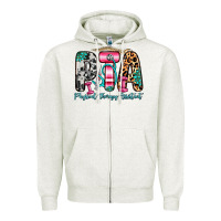 Oatmeal Heather pta physical therapy assistant Zipper Hoodie - Zillion Design Studio