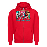 Red pta physical therapy assistant Zipper Hoodie - Zillion Design Studio