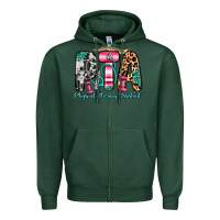 Sports Green pta physical therapy assistant Zipper Hoodie - Zillion Design Studio
