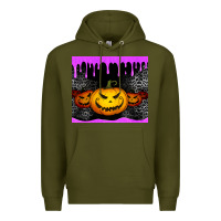 Army Green halloween jack o'lantern dripping glitter tumbler Premium Hoodie - Jasminsmagicworld
